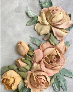 3D Floral Canvas Print freeshipping - khollect