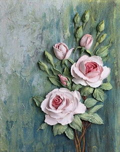 3D Floral Canvas Print freeshipping - khollect