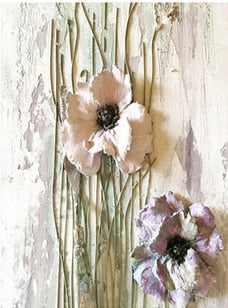 3D Floral Canvas Print freeshipping - khollect