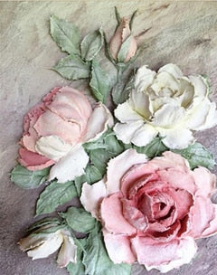 3D Floral Canvas Print freeshipping - khollect
