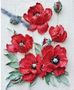 3D Floral Canvas Print freeshipping - khollect