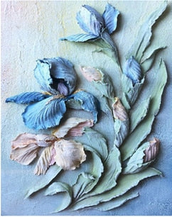 3D Floral Canvas Print freeshipping - khollect