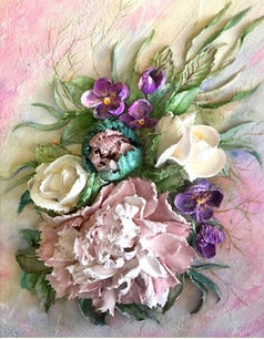 3D Floral Canvas Print freeshipping - khollect