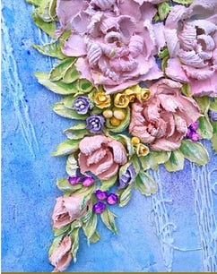 3D Floral Canvas Print freeshipping - khollect