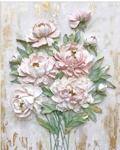 3D Floral Canvas Print freeshipping - khollect