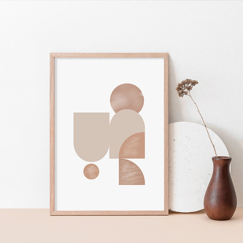 Bohemian Mountain Face Line Art Canvas Print