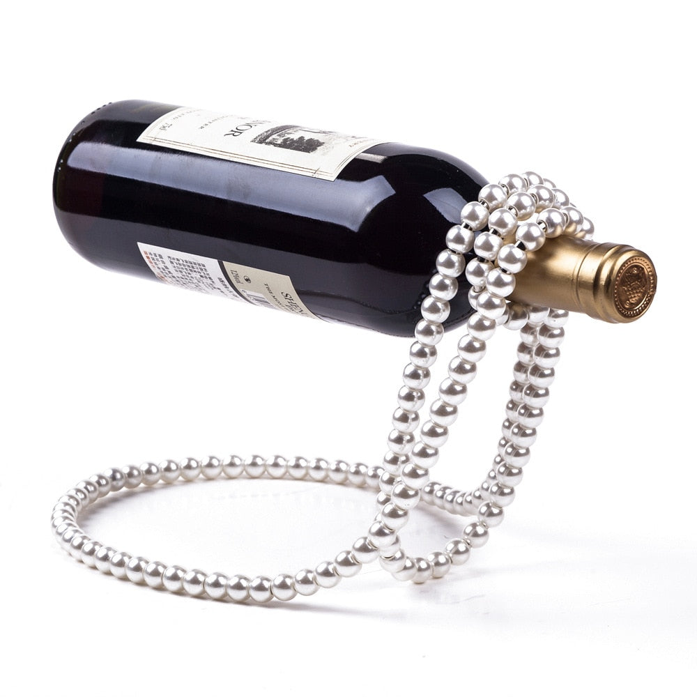 Pebble Pearl Necklace Wine Rack freeshipping - khollect