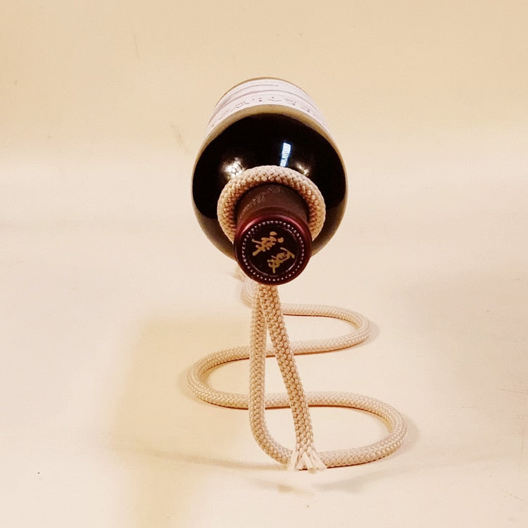 Suspended Rope Wine Rack freeshipping - khollect