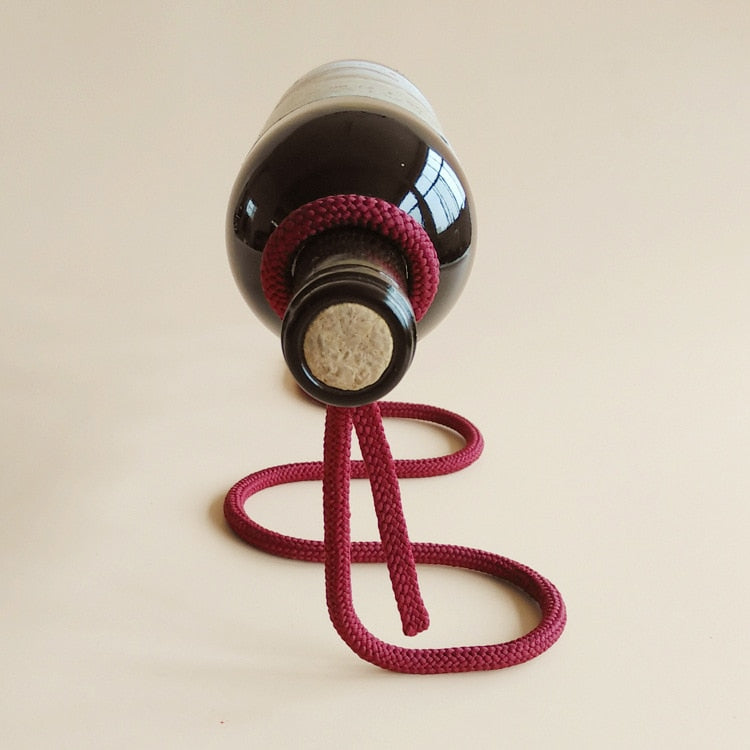 Suspended Rope Wine Rack freeshipping - khollect