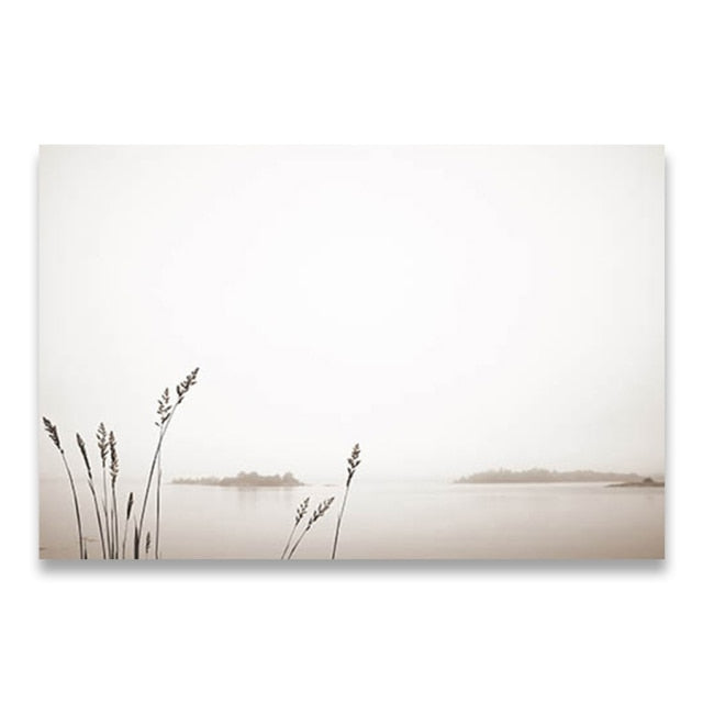 Scandinavian Landscape Canvas Print freeshipping - khollect