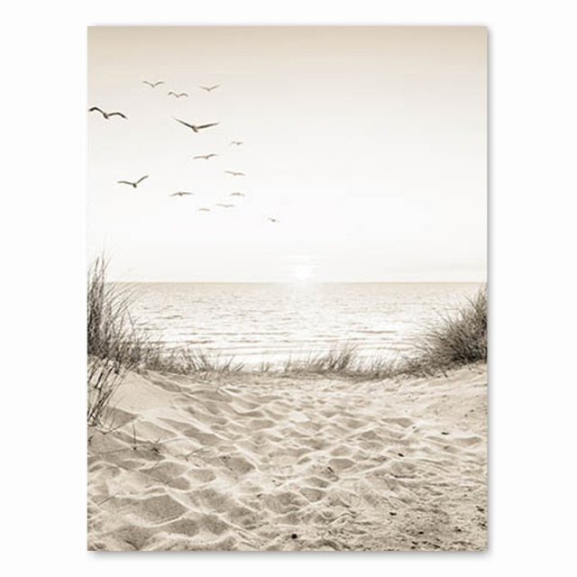 Scandinavian Landscape Canvas Print freeshipping - khollect