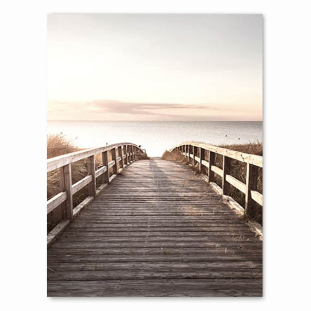 Scandinavian Landscape Canvas Print freeshipping - khollect