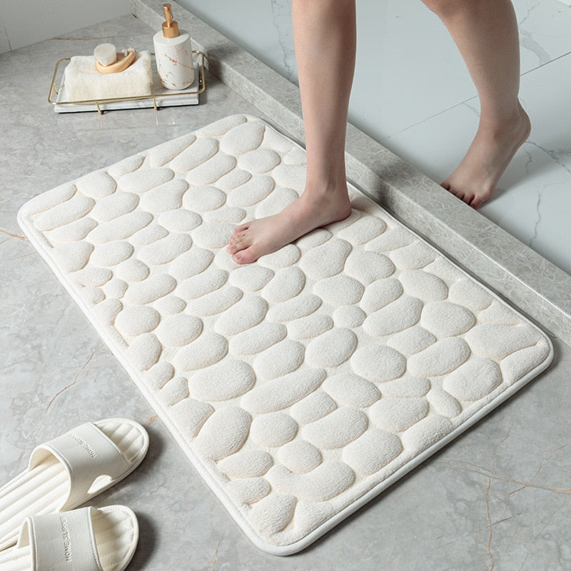 Cobblestone Embossed Bath Mat freeshipping - khollect