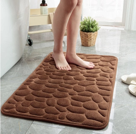 Cobblestone Embossed Bath Mat freeshipping - khollect