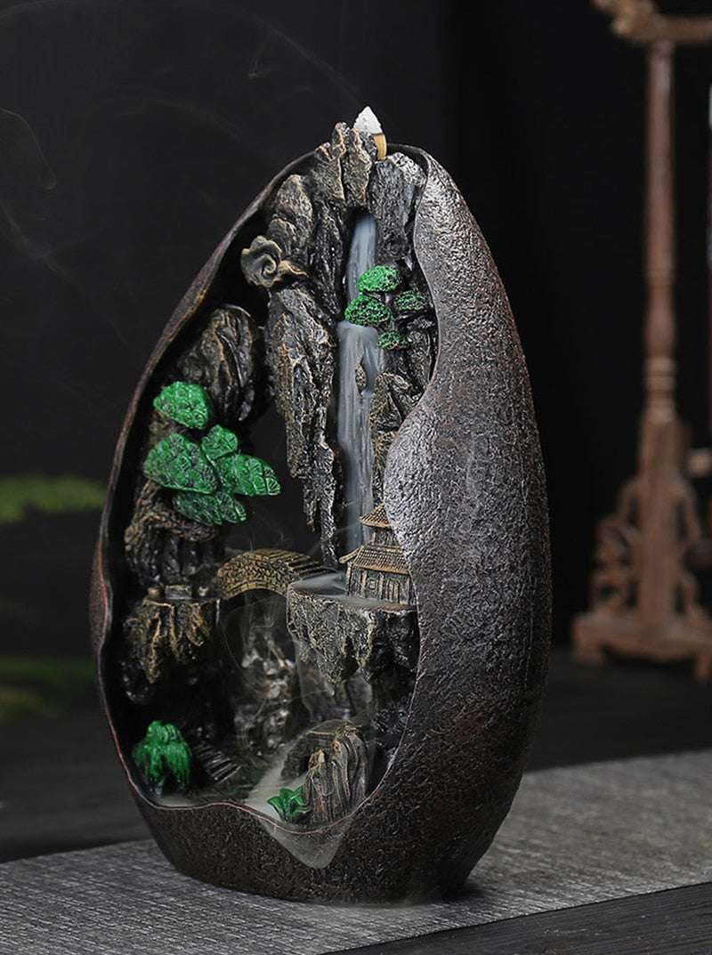 Mountain Waterfall Incense Burner freeshipping - khollect