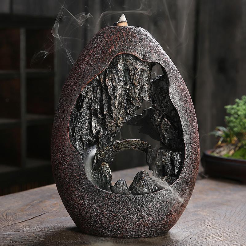 Mountain Waterfall Incense Burner freeshipping - khollect