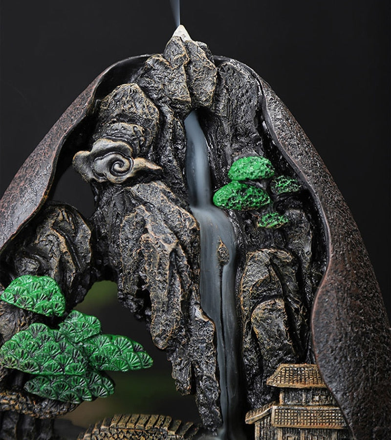 Mountain Waterfall Incense Burner freeshipping - khollect