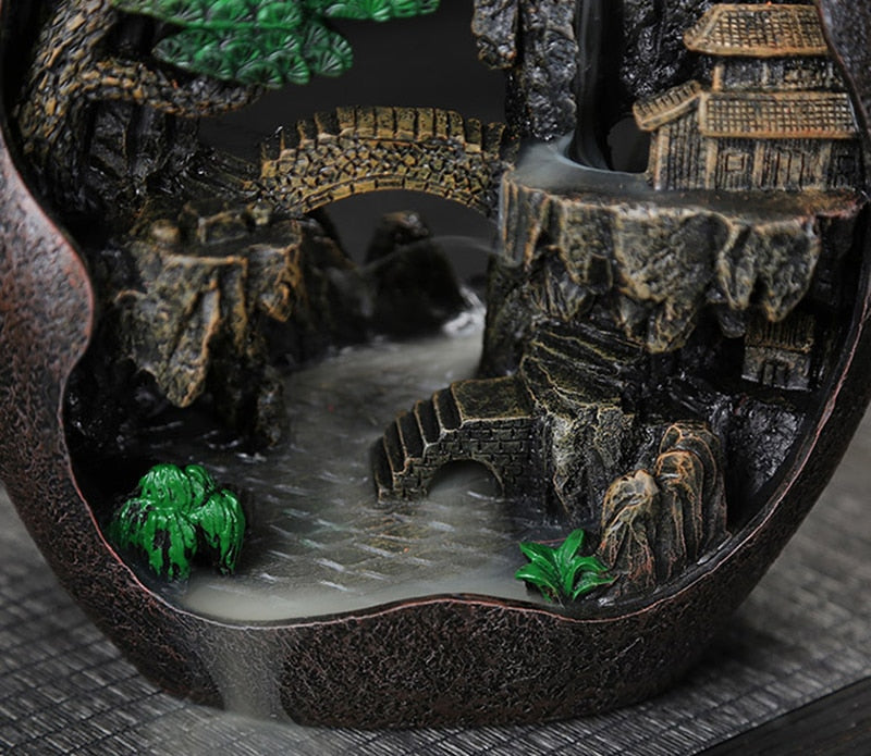 Mountain Waterfall Incense Burner freeshipping - khollect