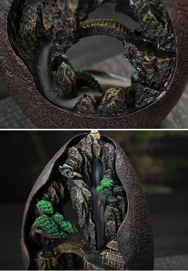 Mountain Waterfall Incense Burner freeshipping - khollect