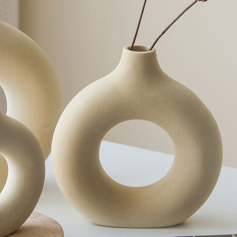 Donut Ceramic Flower Vase freeshipping - khollect