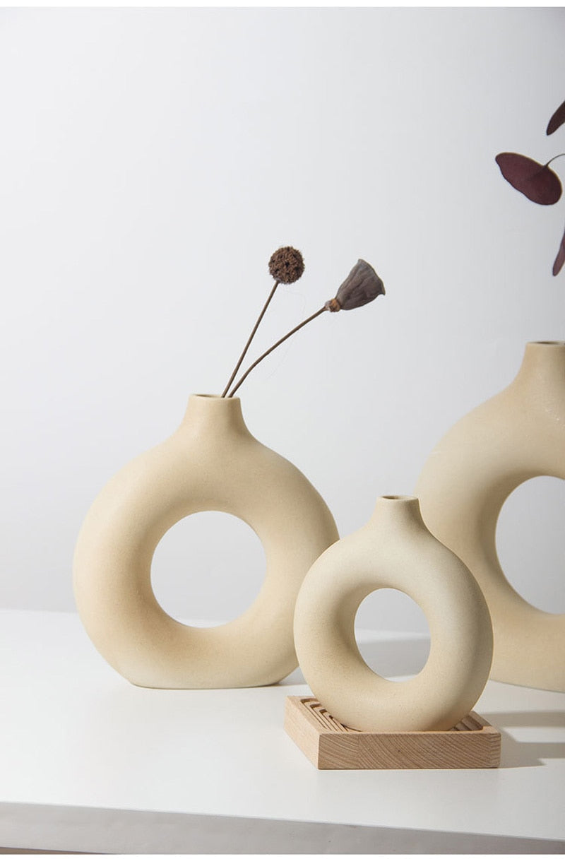 Donut Ceramic Flower Vase freeshipping - khollect