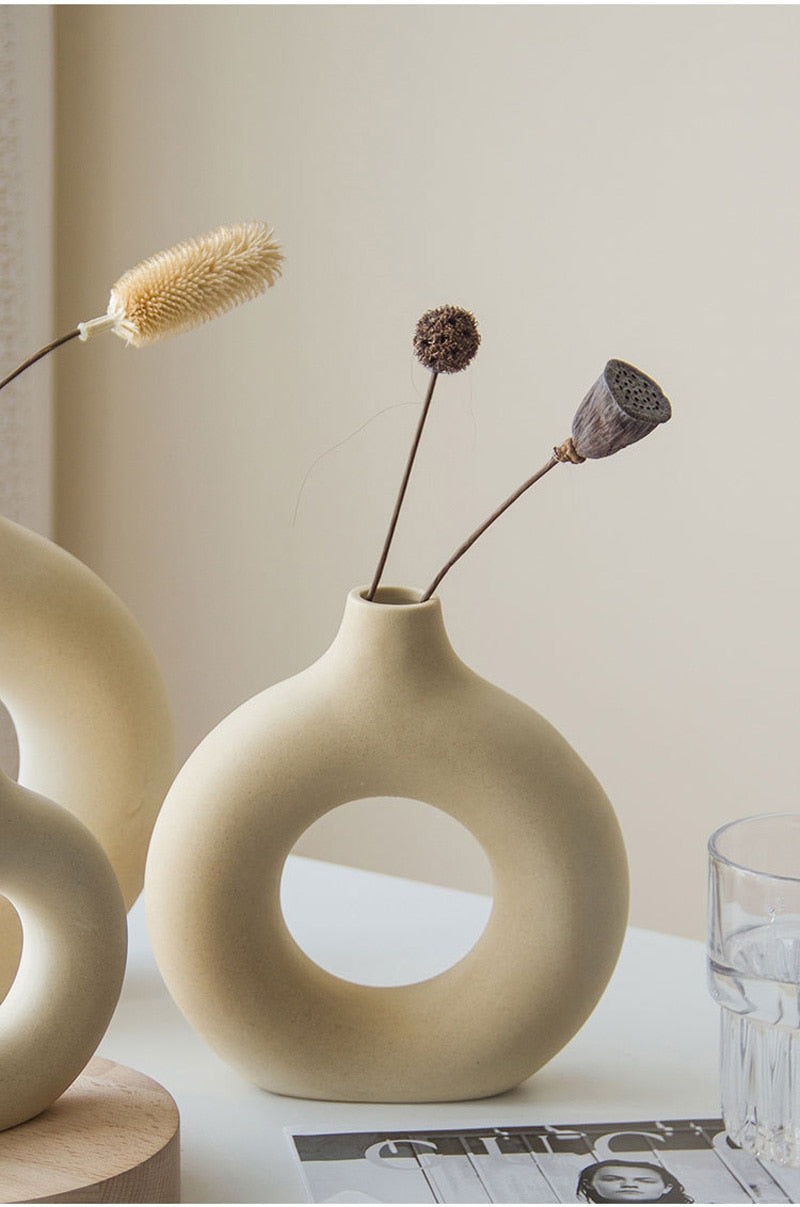 Donut Ceramic Flower Vase freeshipping - khollect