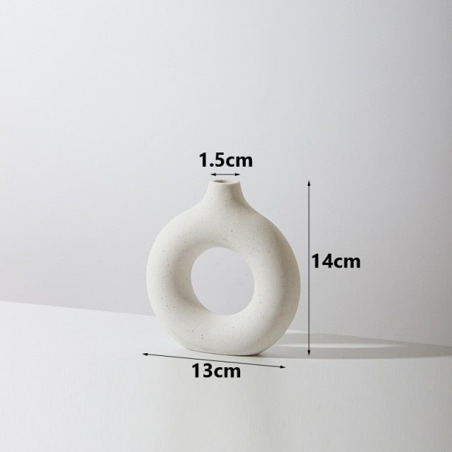 Donut Ceramic Flower Vase freeshipping - khollect