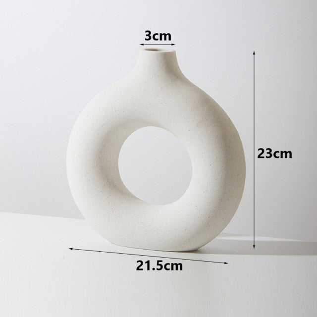 Donut Ceramic Flower Vase freeshipping - khollect
