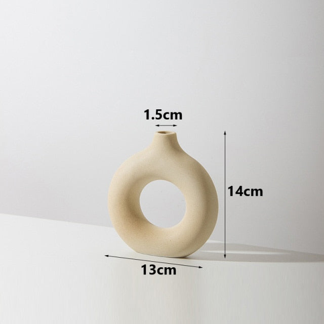 Donut Ceramic Flower Vase freeshipping - khollect