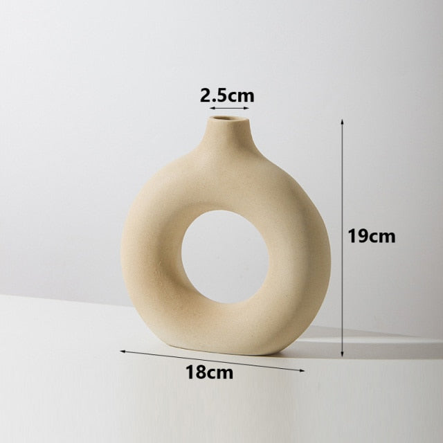 Donut Ceramic Flower Vase freeshipping - khollect