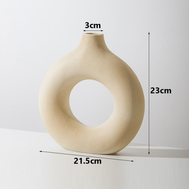 Donut Ceramic Flower Vase freeshipping - khollect
