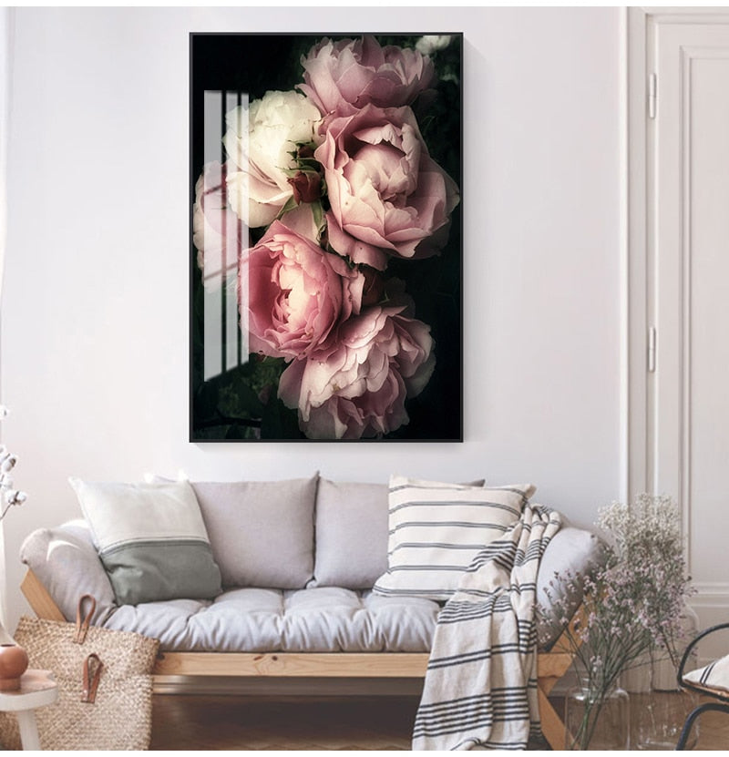 Pink Blossom Rose Flower Canvas Print freeshipping - khollect