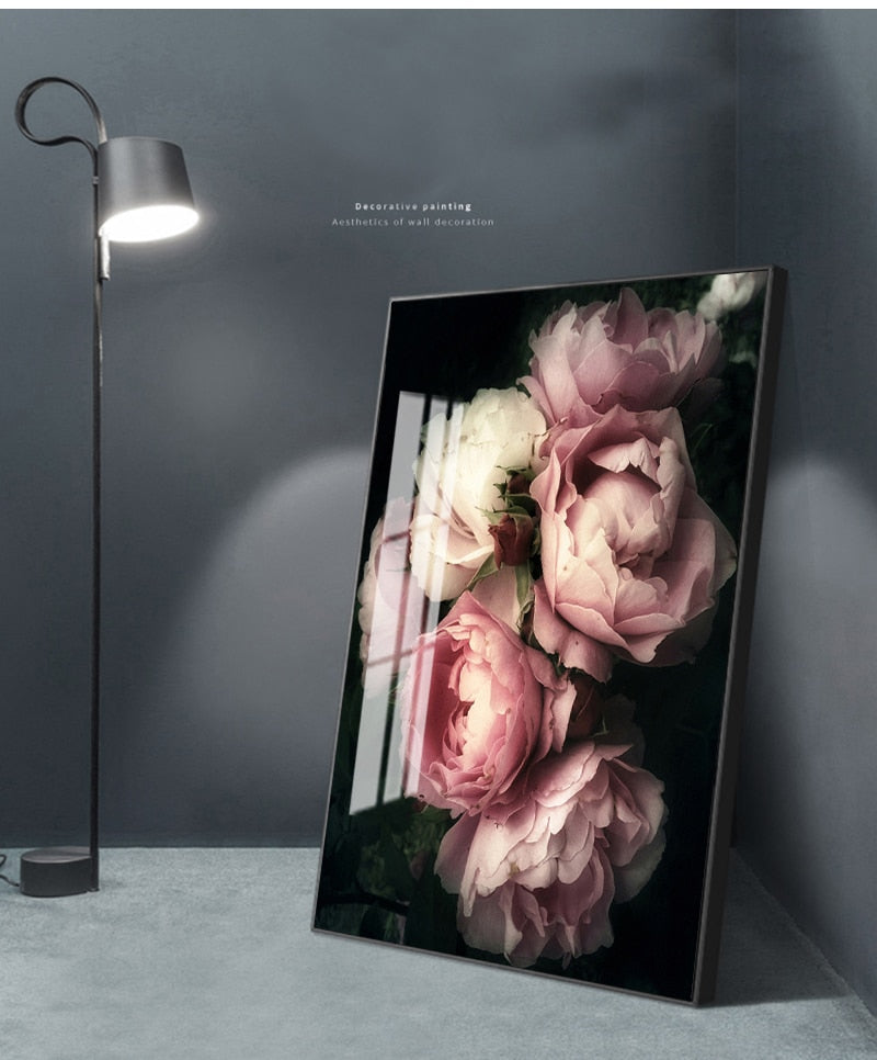 Pink Blossom Rose Flower Canvas Print freeshipping - khollect