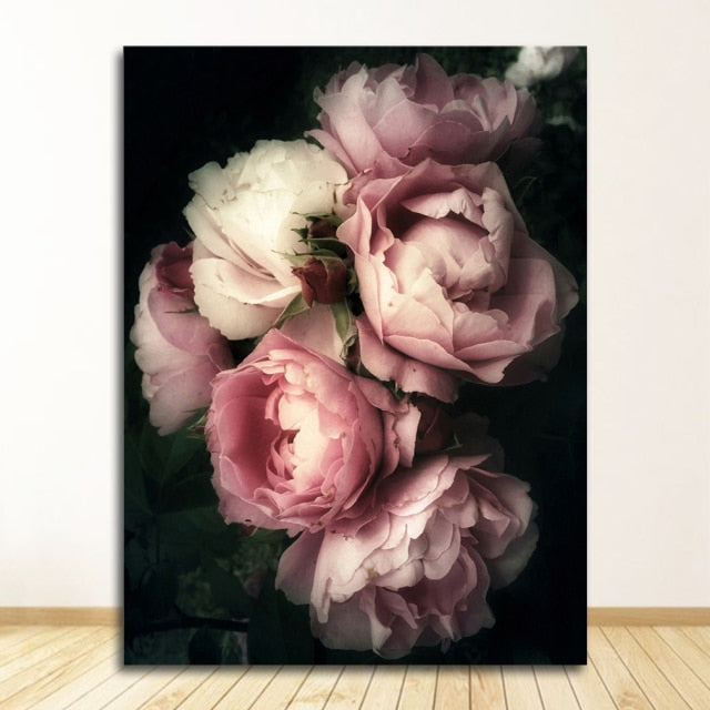 Pink Blossom Rose Flower Canvas Print freeshipping - khollect