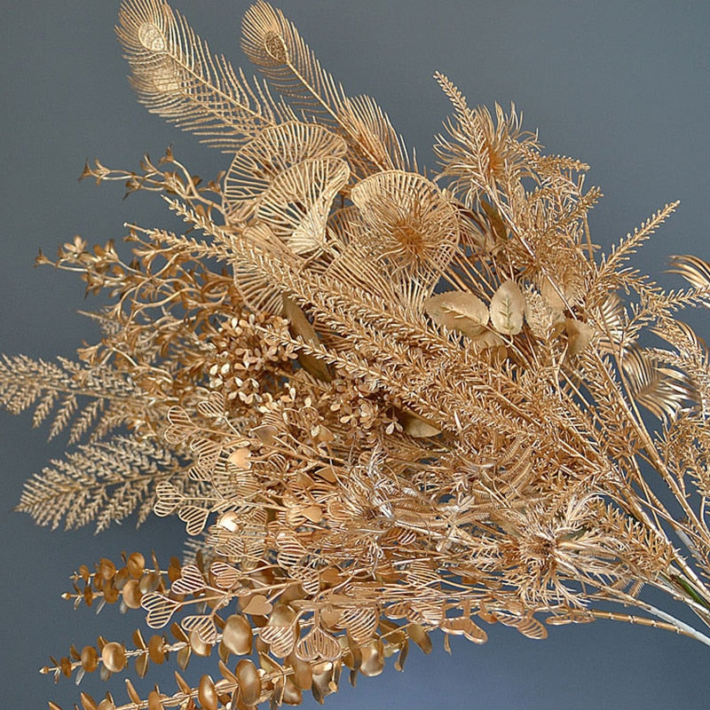 Golden Artificial Plants freeshipping - khollect
