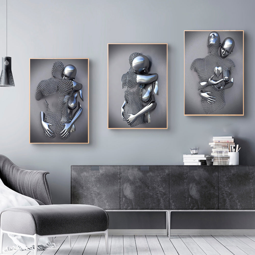 Metal Figure Art Canvas Print