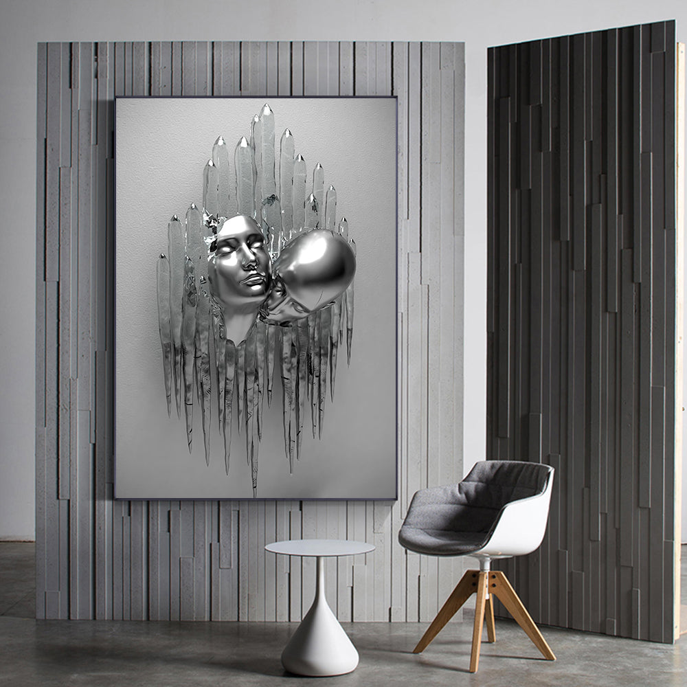 Metal Figure Art Canvas Print