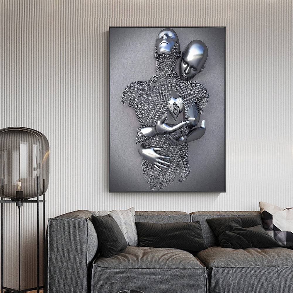 Metal Figure Art Canvas Print