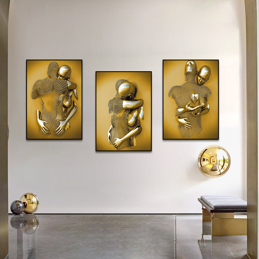 Metal Figure Art Canvas Print