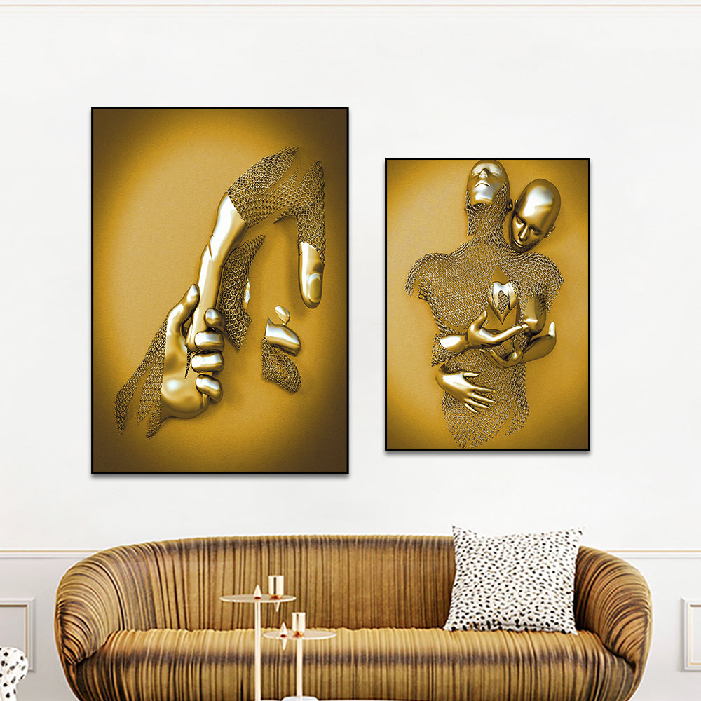 Metal Figure Art Canvas Print