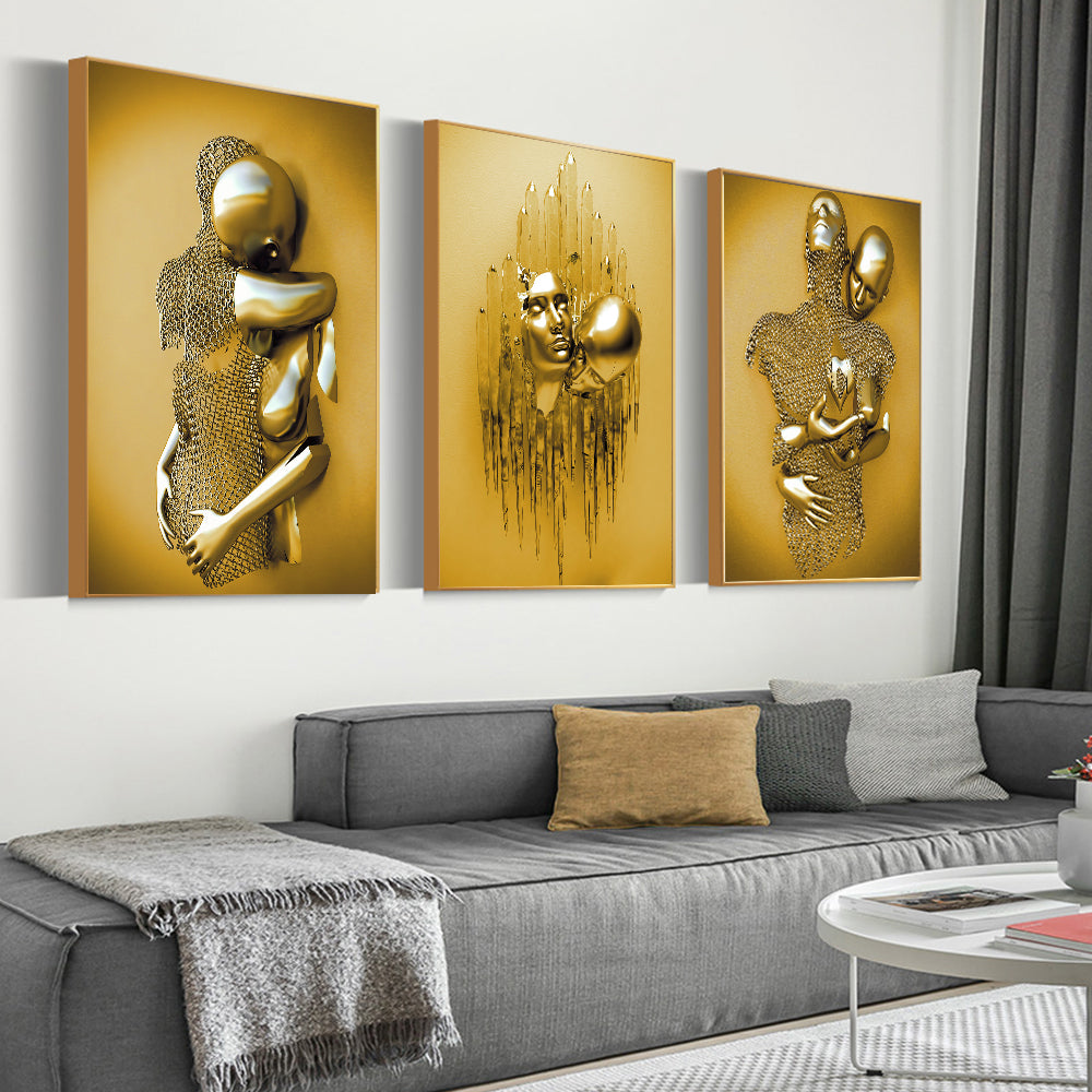 Metal Figure Art Canvas Print