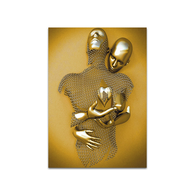 Metal Figure Art Canvas Print