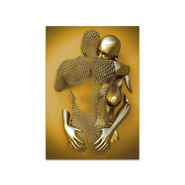 Metal Figure Art Canvas Print