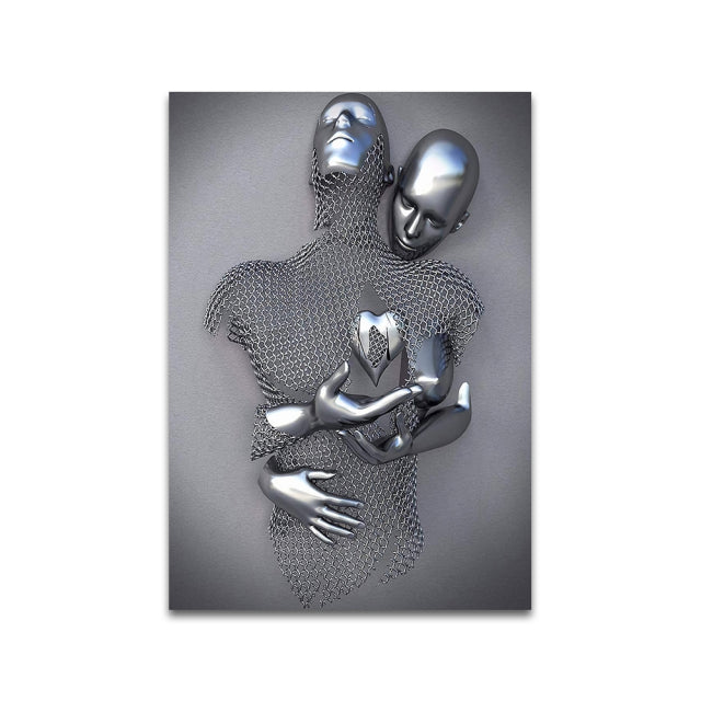 Metal Figure Art Canvas Print