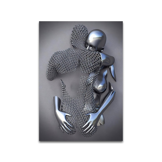 Metal Figure Art Canvas Print