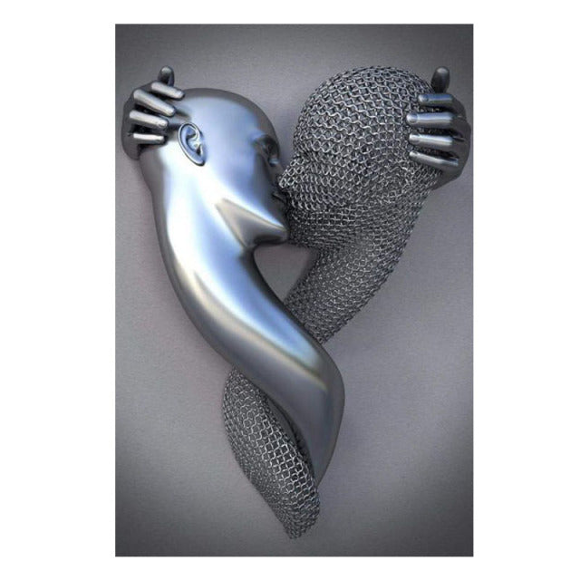 Metal Figure Art Canvas Print