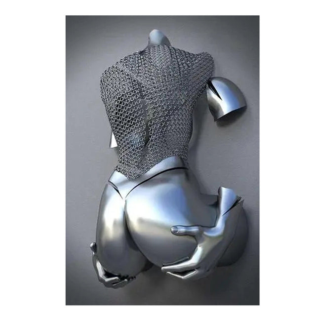 Metal Figure Art Canvas Print