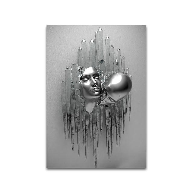 Metal Figure Art Canvas Print