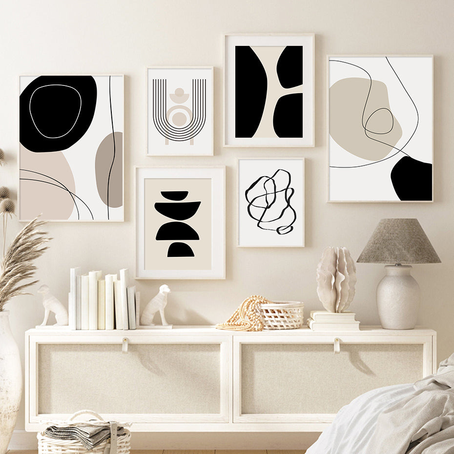 Bohemian Geometric Abstract Line Art Decor