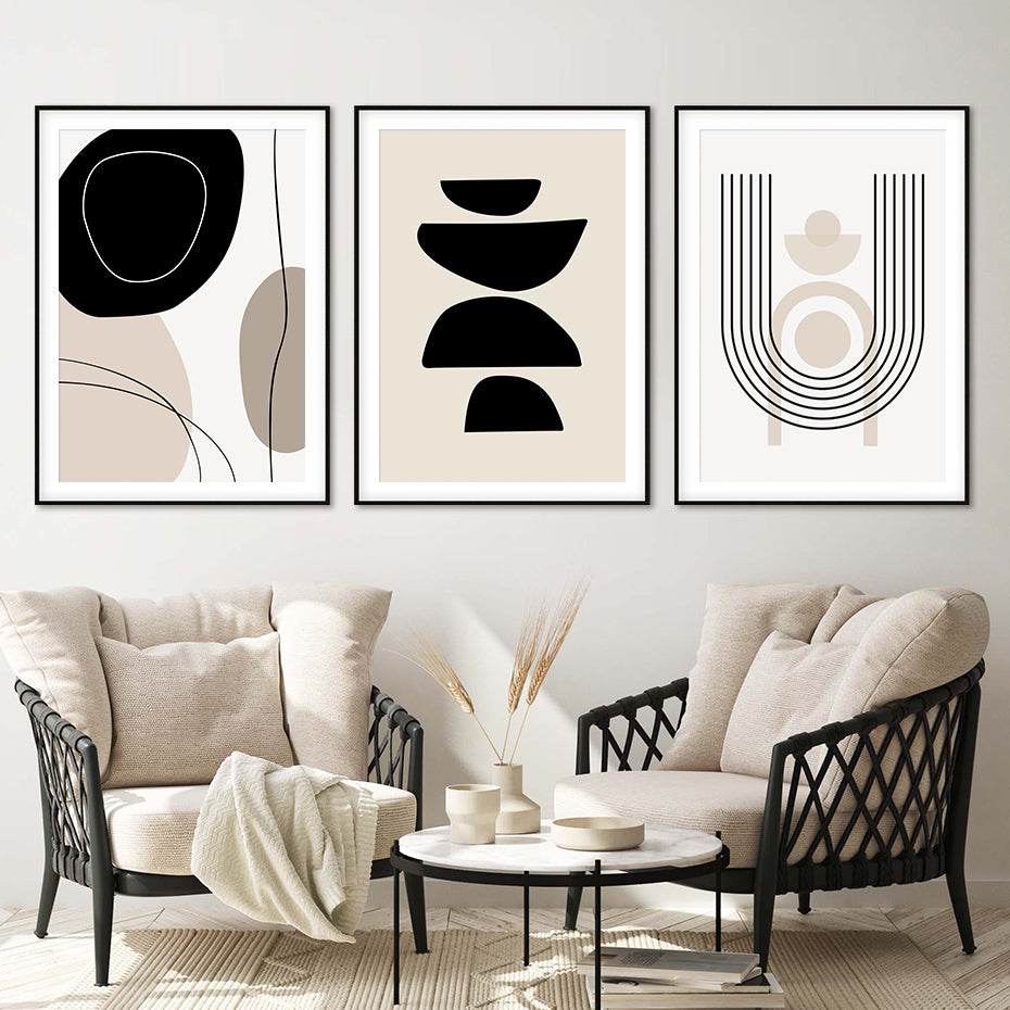 Bohemian Geometric Abstract Line Art Decor